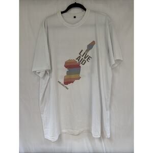 Men Live Aid 1985 Feed The World Concert Graphic Tee 3X White Philadelphia Shirt